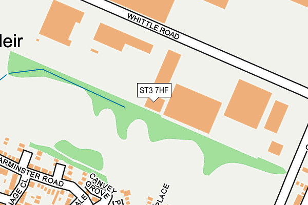 ST3 7HF map - OS OpenMap – Local (Ordnance Survey)