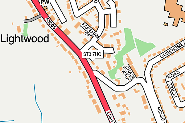 ST3 7HQ map - OS OpenMap – Local (Ordnance Survey)