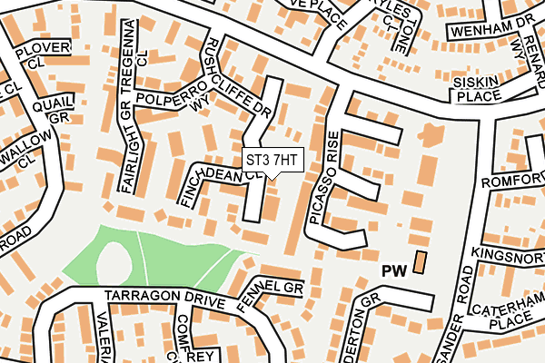 ST3 7HT map - OS OpenMap – Local (Ordnance Survey)