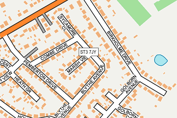 ST3 7JY map - OS OpenMap – Local (Ordnance Survey)