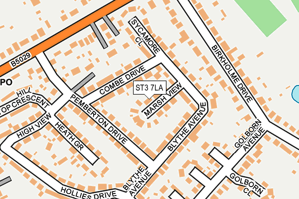 ST3 7LA map - OS OpenMap – Local (Ordnance Survey)