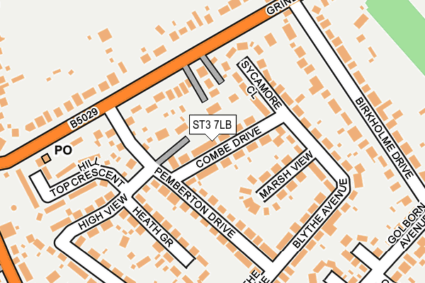 ST3 7LB map - OS OpenMap – Local (Ordnance Survey)