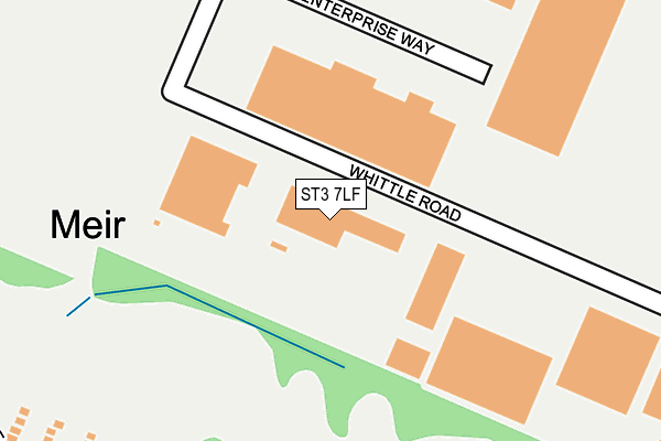 ST3 7LF map - OS OpenMap – Local (Ordnance Survey)