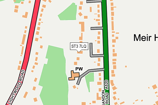 ST3 7LQ map - OS OpenMap – Local (Ordnance Survey)