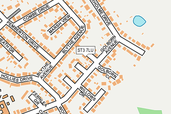 ST3 7LU map - OS OpenMap – Local (Ordnance Survey)