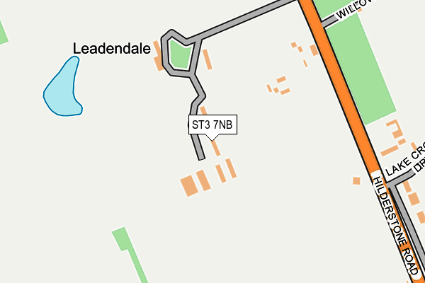 ST3 7NB map - OS OpenMap – Local (Ordnance Survey)