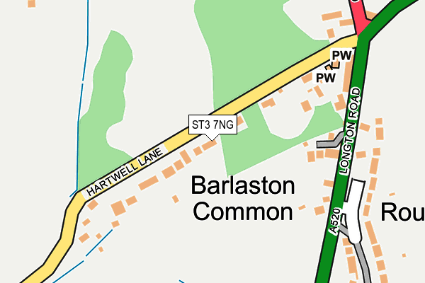 ST3 7NG map - OS OpenMap – Local (Ordnance Survey)