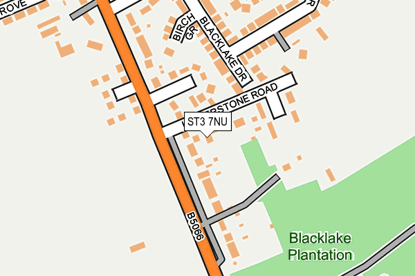 ST3 7NU map - OS OpenMap – Local (Ordnance Survey)