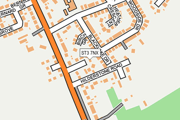 ST3 7NX map - OS OpenMap – Local (Ordnance Survey)