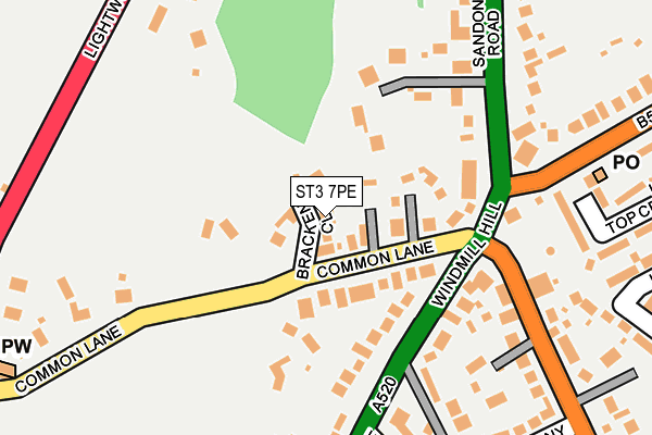 ST3 7PE map - OS OpenMap – Local (Ordnance Survey)