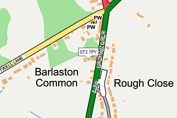 ST3 7PY map - OS OpenMap – Local (Ordnance Survey)