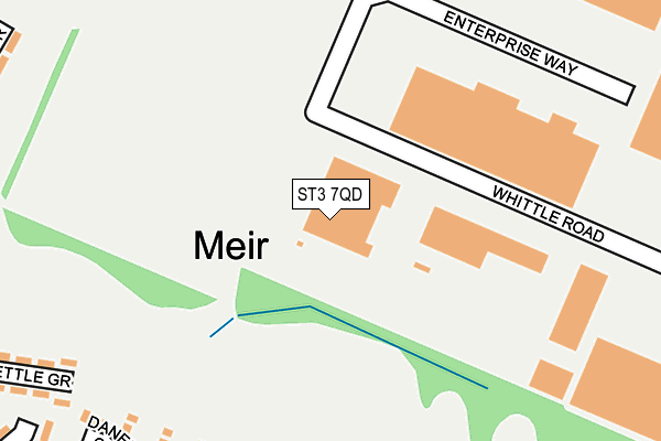 ST3 7QD map - OS OpenMap – Local (Ordnance Survey)