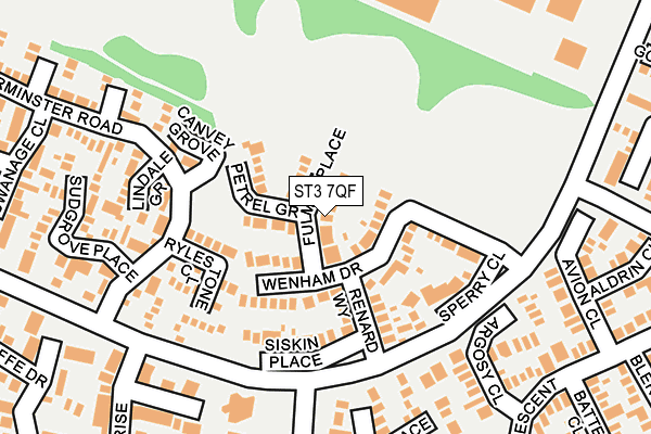 ST3 7QF map - OS OpenMap – Local (Ordnance Survey)