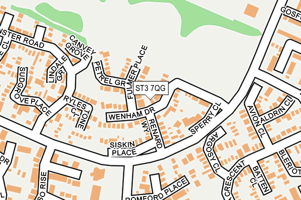 ST3 7QG map - OS OpenMap – Local (Ordnance Survey)