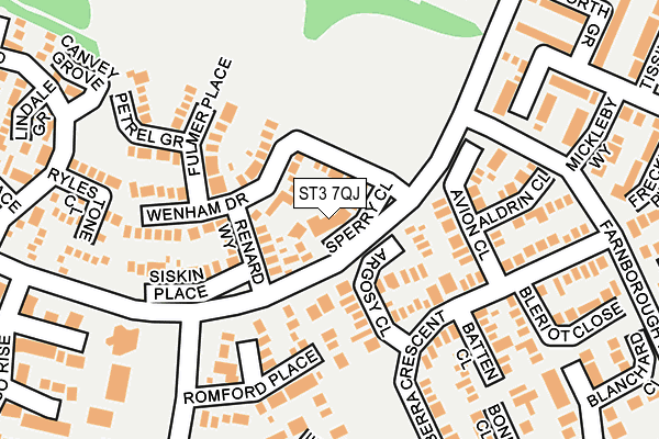 ST3 7QJ map - OS OpenMap – Local (Ordnance Survey)