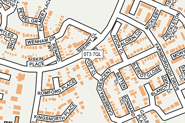 ST3 7QL map - OS OpenMap – Local (Ordnance Survey)