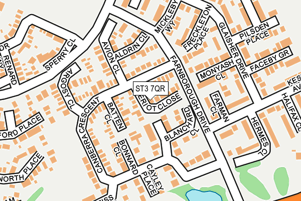 ST3 7QR map - OS OpenMap – Local (Ordnance Survey)