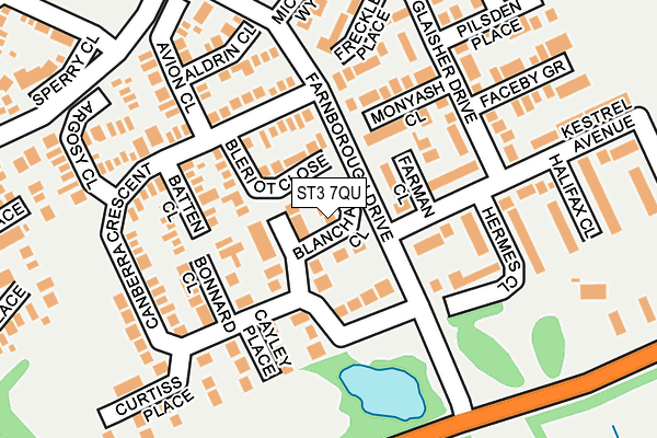 ST3 7QU map - OS OpenMap – Local (Ordnance Survey)