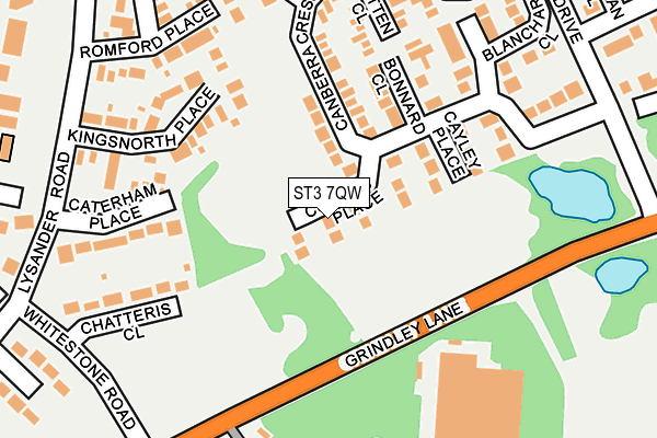 ST3 7QW map - OS OpenMap – Local (Ordnance Survey)