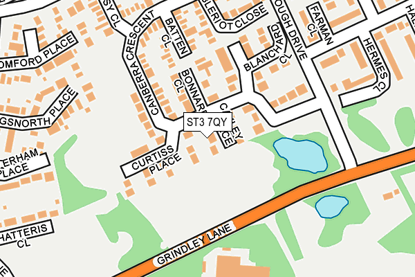 ST3 7QY map - OS OpenMap – Local (Ordnance Survey)