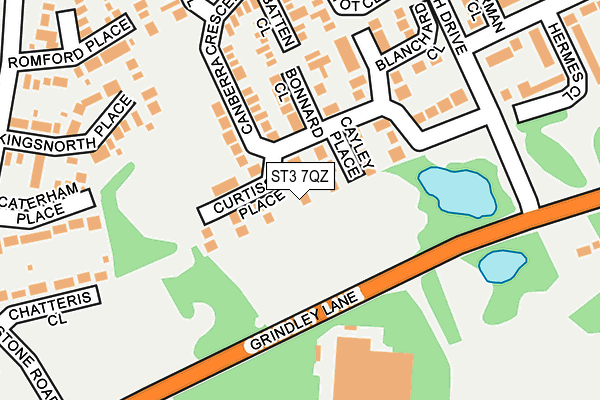 ST3 7QZ map - OS OpenMap – Local (Ordnance Survey)