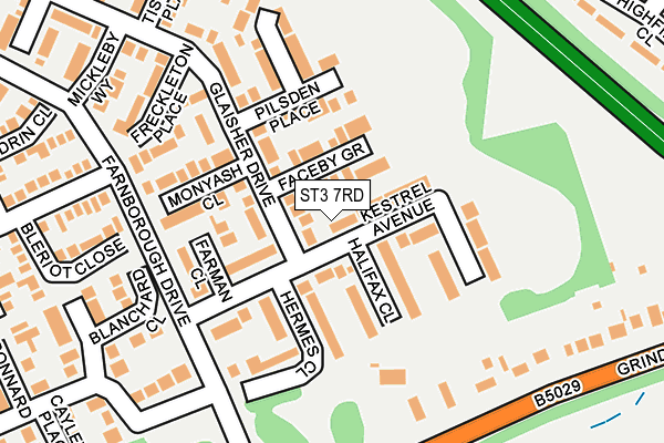 ST3 7RD map - OS OpenMap – Local (Ordnance Survey)