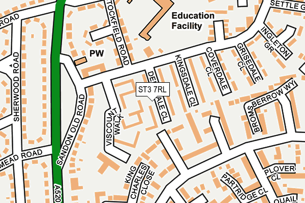 ST3 7RL map - OS OpenMap – Local (Ordnance Survey)