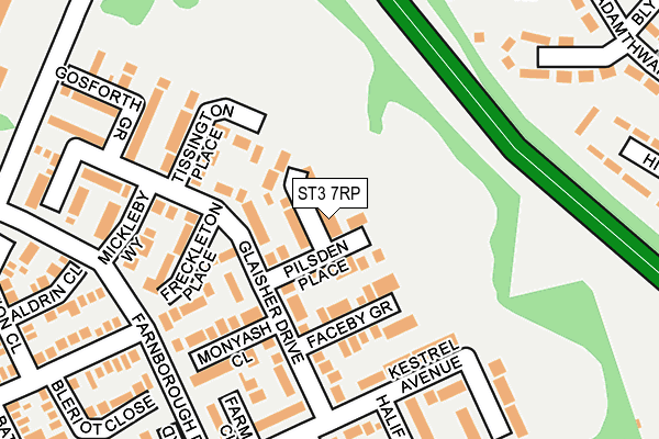 ST3 7RP map - OS OpenMap – Local (Ordnance Survey)