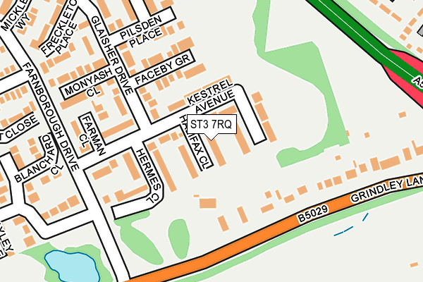 ST3 7RQ map - OS OpenMap – Local (Ordnance Survey)