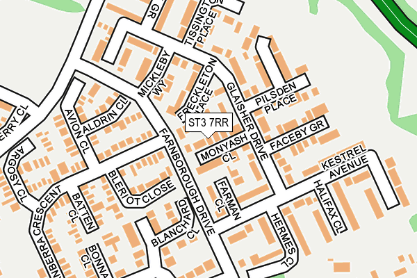 ST3 7RR map - OS OpenMap – Local (Ordnance Survey)