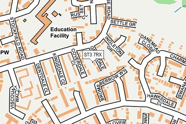 ST3 7RX map - OS OpenMap – Local (Ordnance Survey)