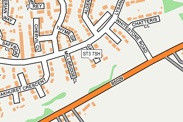 ST3 7SH map - OS OpenMap – Local (Ordnance Survey)