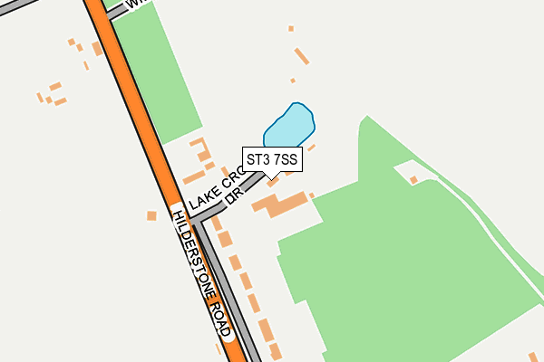 ST3 7SS map - OS OpenMap – Local (Ordnance Survey)