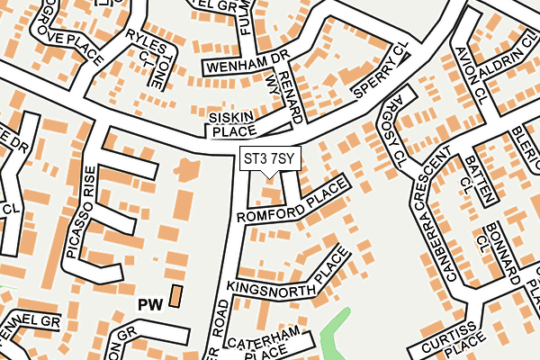 ST3 7SY map - OS OpenMap – Local (Ordnance Survey)