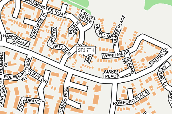 ST3 7TH map - OS OpenMap – Local (Ordnance Survey)