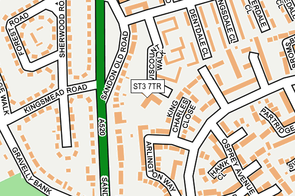 ST3 7TR map - OS OpenMap – Local (Ordnance Survey)