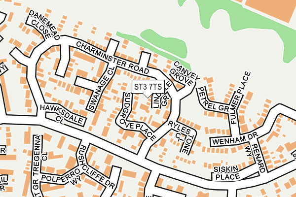 ST3 7TS map - OS OpenMap – Local (Ordnance Survey)