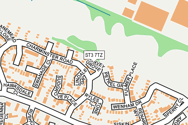 ST3 7TZ map - OS OpenMap – Local (Ordnance Survey)