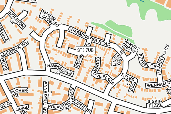 ST3 7UB map - OS OpenMap – Local (Ordnance Survey)