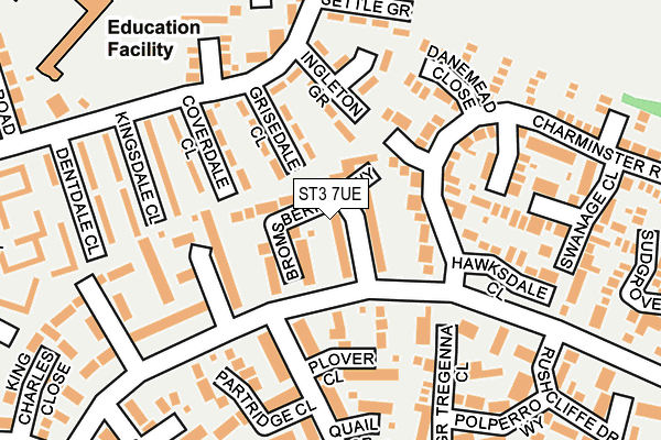 ST3 7UE map - OS OpenMap – Local (Ordnance Survey)