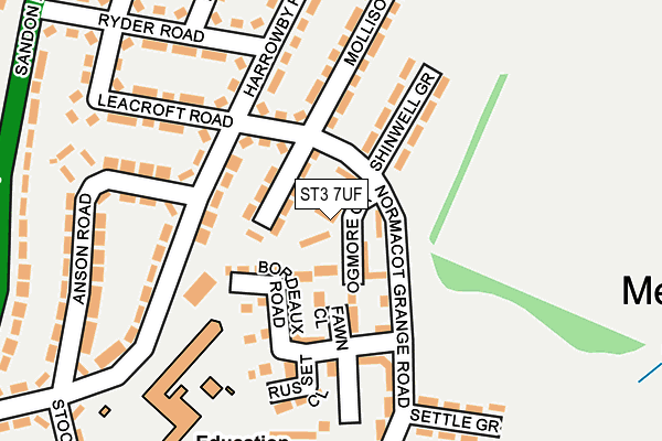 ST3 7UF map - OS OpenMap – Local (Ordnance Survey)