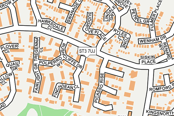 ST3 7UJ map - OS OpenMap – Local (Ordnance Survey)