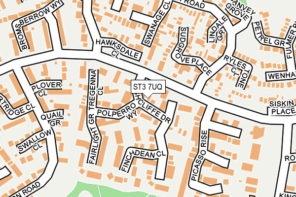 ST3 7UQ map - OS OpenMap – Local (Ordnance Survey)