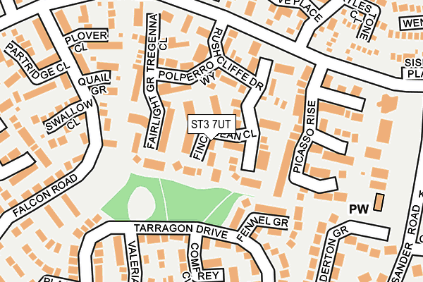 ST3 7UT map - OS OpenMap – Local (Ordnance Survey)