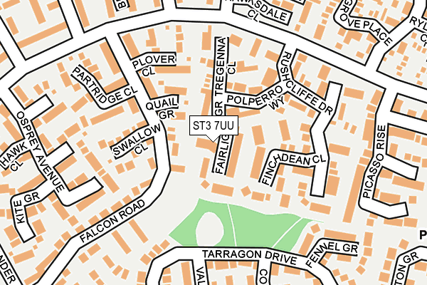 ST3 7UU map - OS OpenMap – Local (Ordnance Survey)