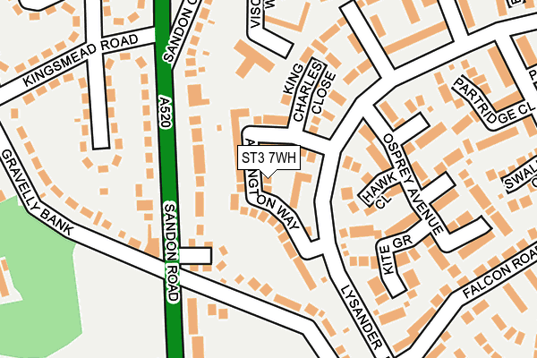 ST3 7WH map - OS OpenMap – Local (Ordnance Survey)