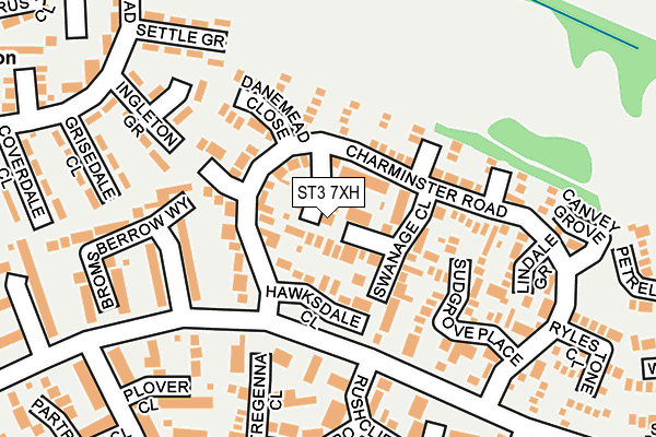 ST3 7XH map - OS OpenMap – Local (Ordnance Survey)