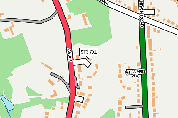 ST3 7XL map - OS OpenMap – Local (Ordnance Survey)