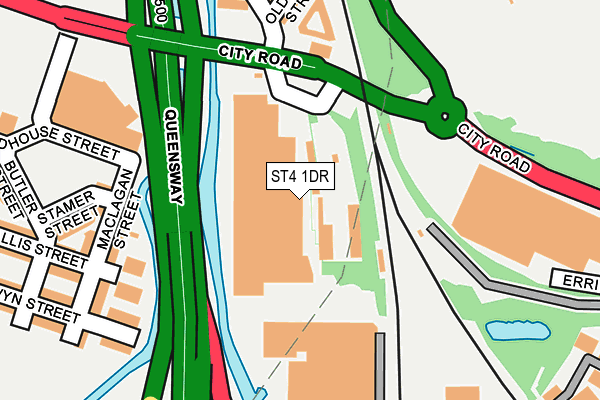 ST4 1DR map - OS OpenMap – Local (Ordnance Survey)