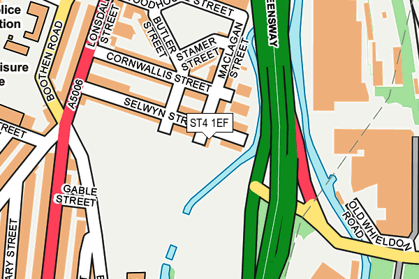 ST4 1EF map - OS OpenMap – Local (Ordnance Survey)